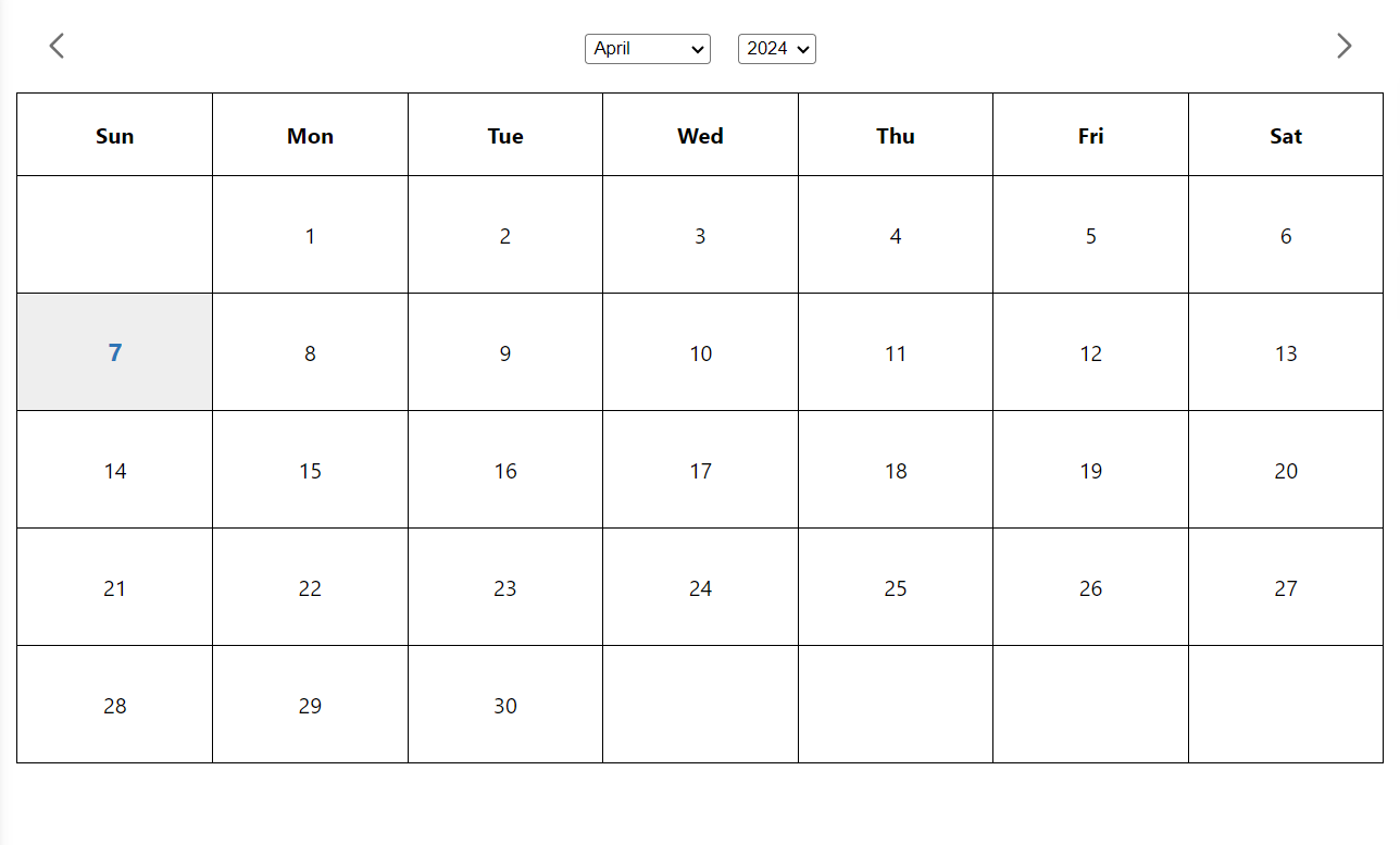 Calendar Simple